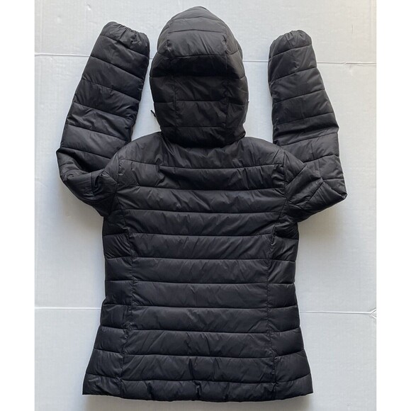 Zara Womens Black Reversible Insulated Hooded Full Zip Puffer Jacket Size M - Picture 8 of 16